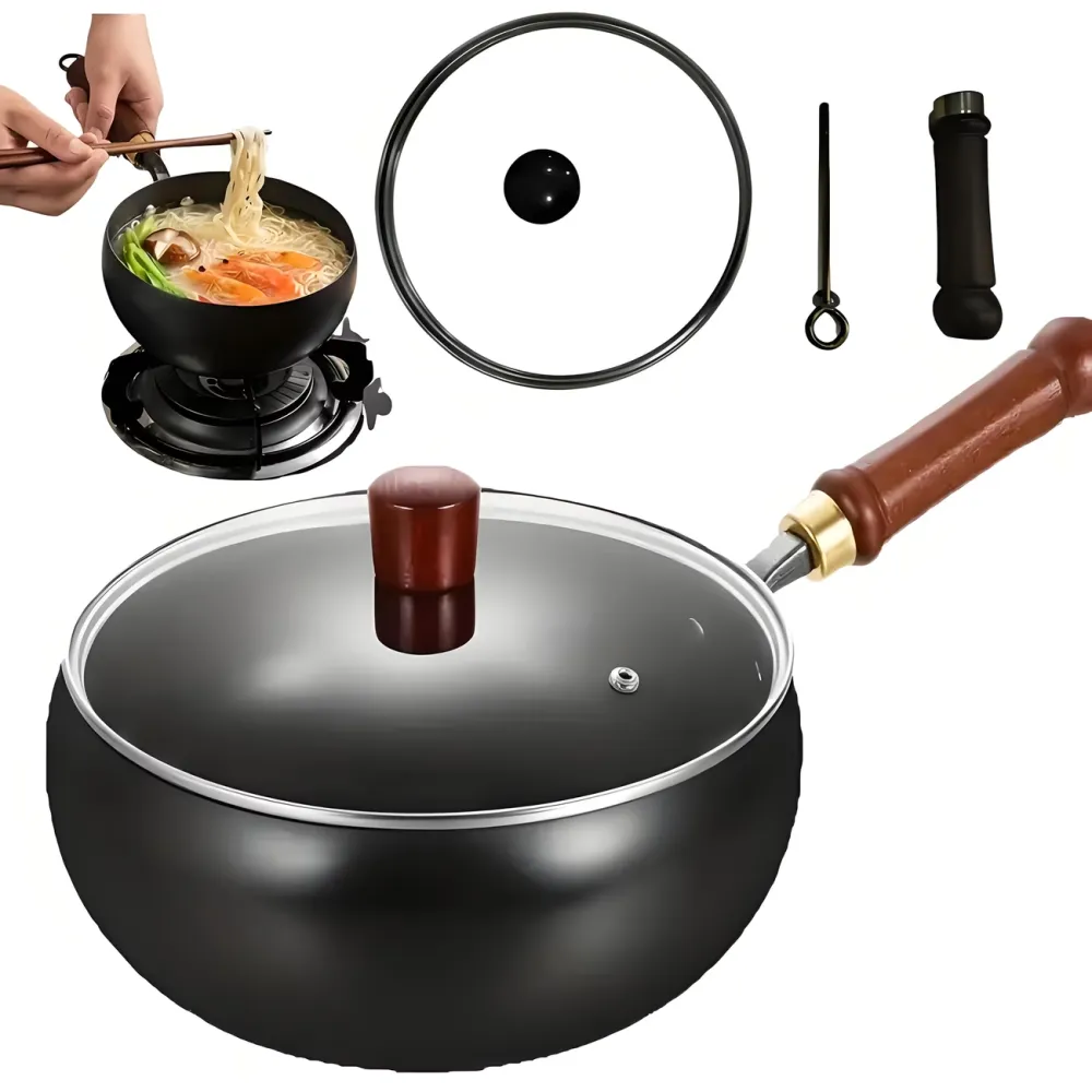 Multi-Function Wok with Wooden Handle