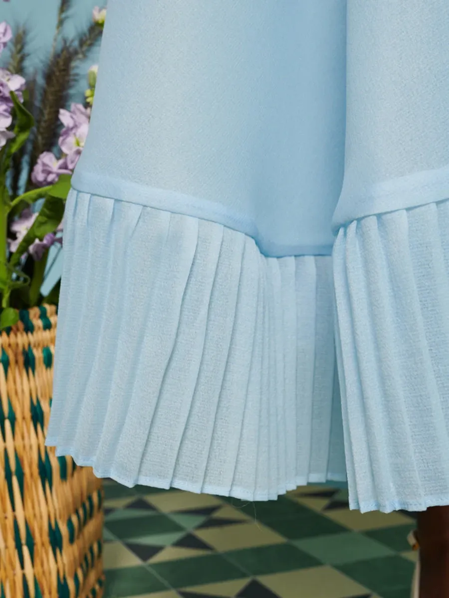 Pleat Midi Skirt