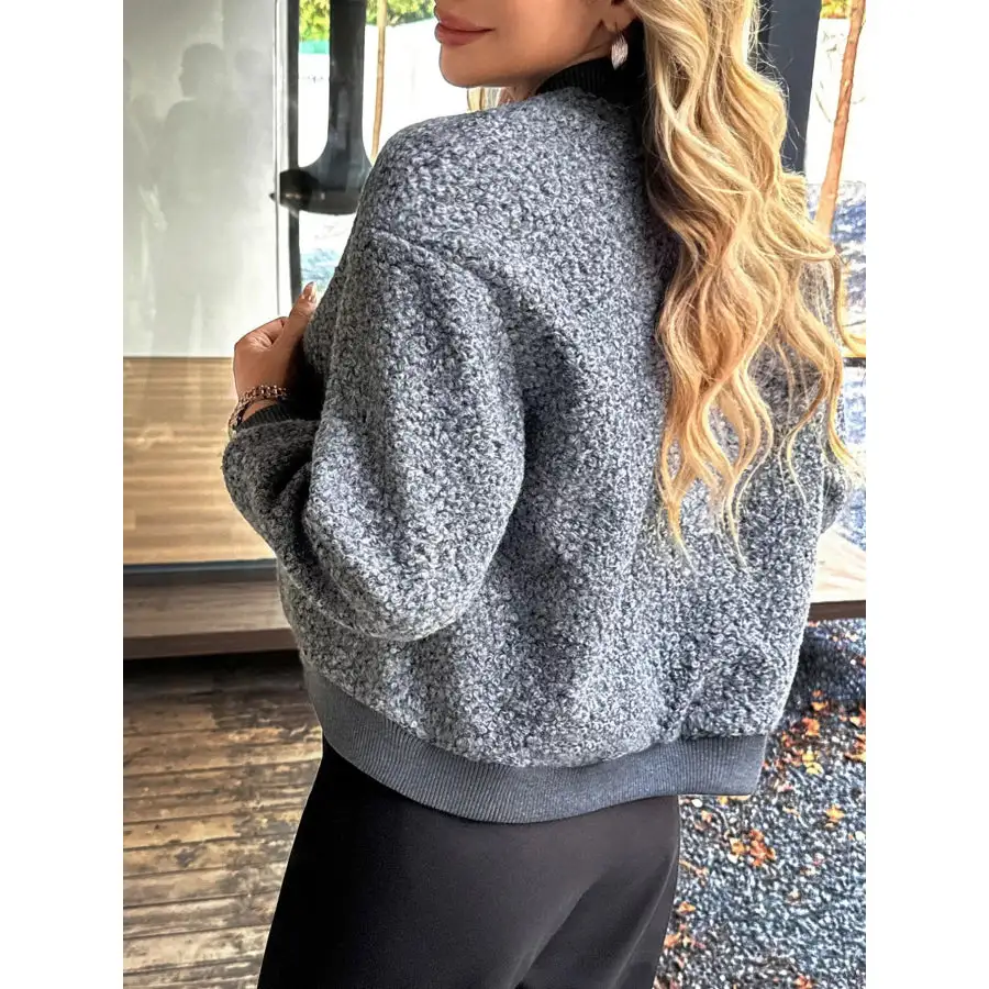 Snap Down Dropped Shoulder Jacket