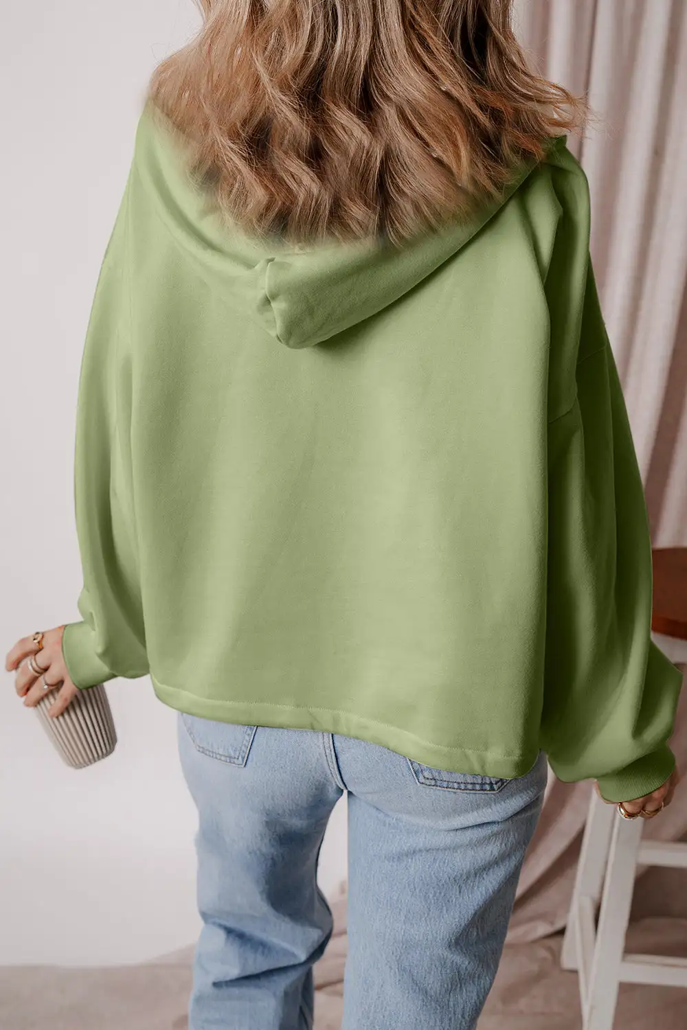 Half-Zip Pocketed Hoodie