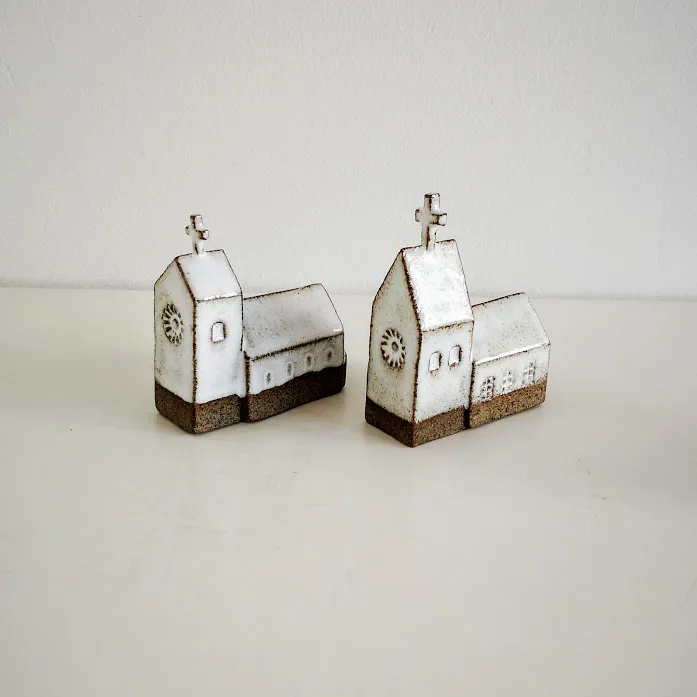 Handcrafted Ceramic Church Ornament