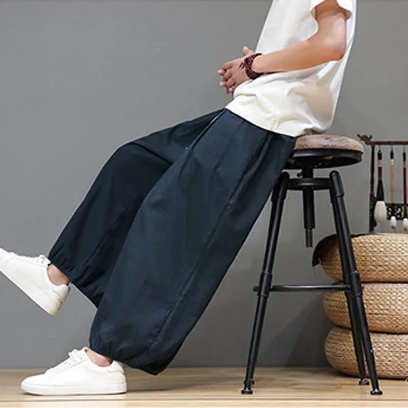 Elastic Waist Harem Pants