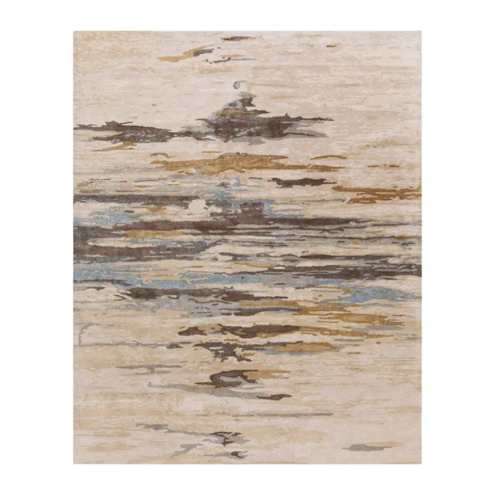 Textured Viscose Wool Blend Carpet