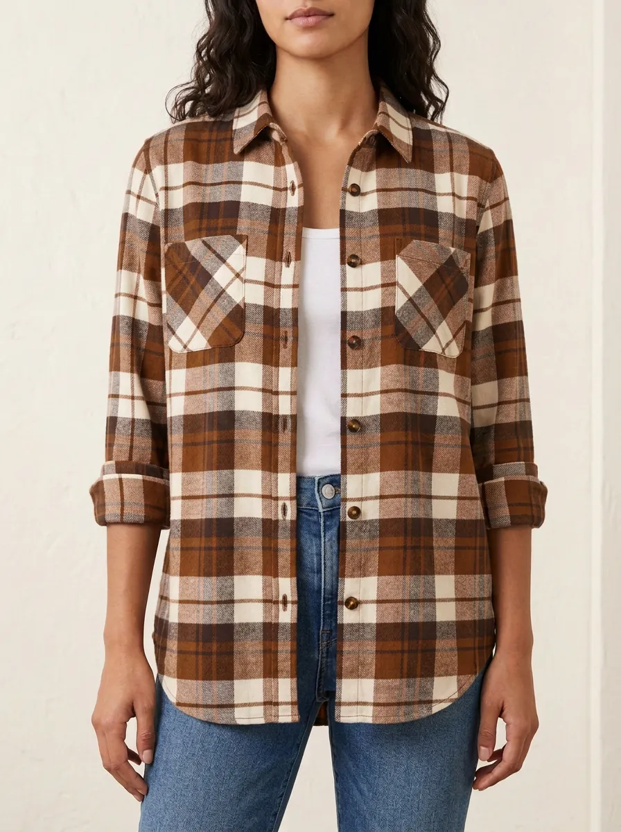 Classic Plaid Plaid Long-Sleeve Shirt