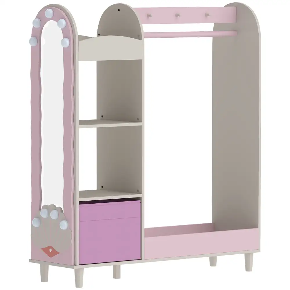 Child Friendly Clothes Rail With Mirror