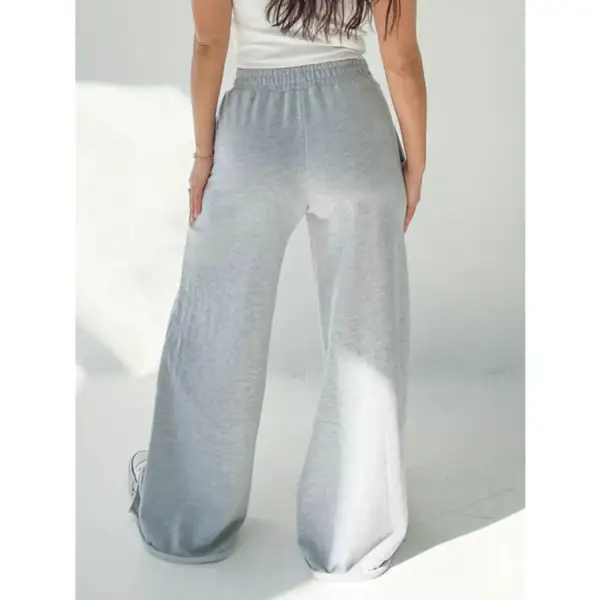Classic Elastic Waist Wide Leg Pants