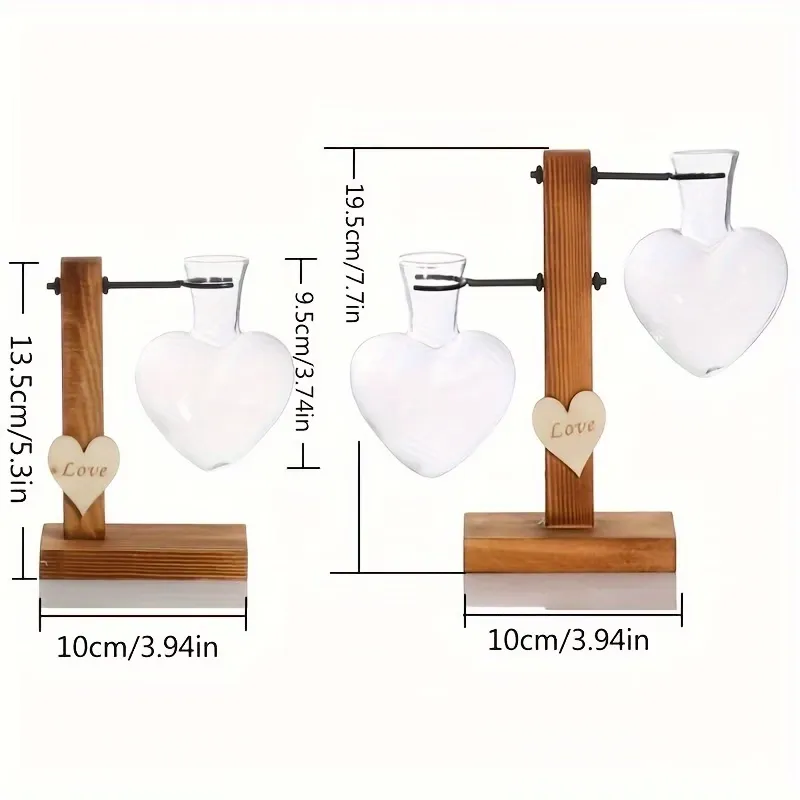 Heart-Shaped Glass Planter