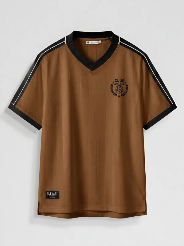 Unisex Club Athletic Volleyball Printed V-Neck Jersey Shirt