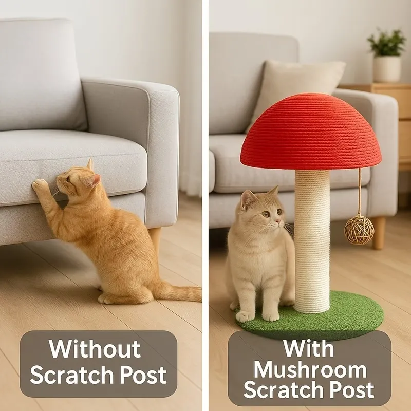Mushroom Cat Scratching Post