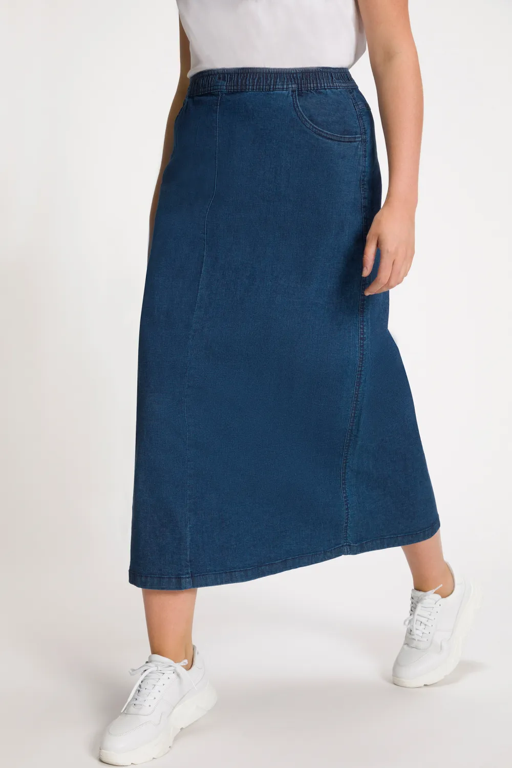 Slim Fit A-Line Denim Skirt