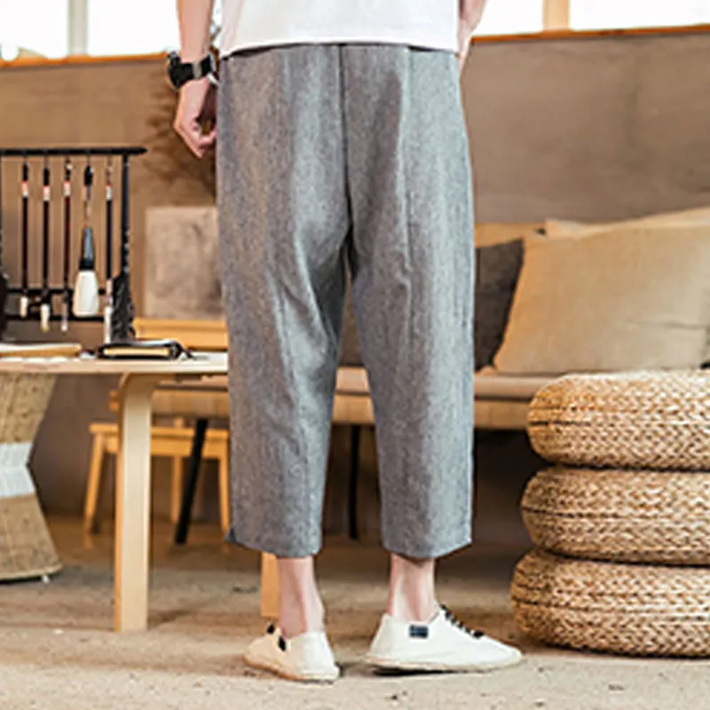 Drawstring Elastic Waist Pants