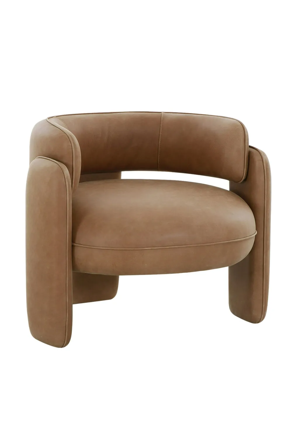 Textured Leather Accent Chair