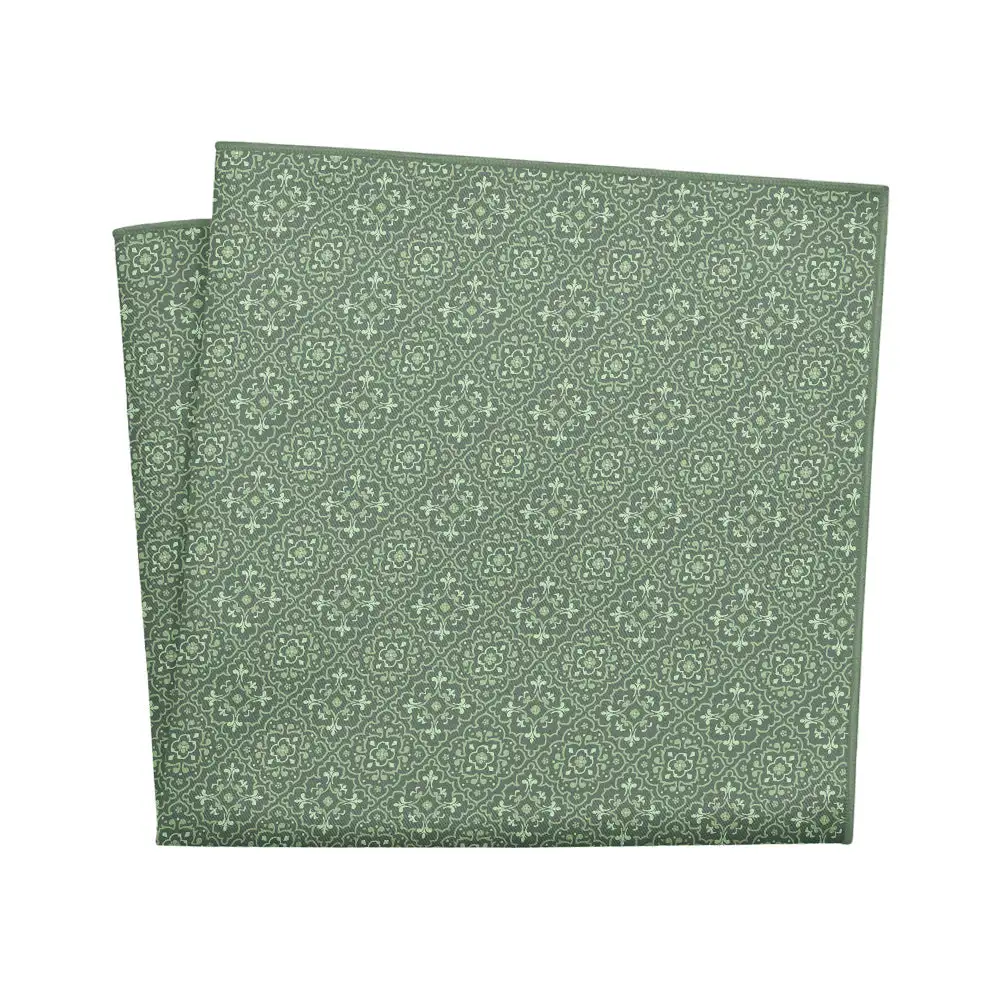 Understated Subtle Ornate Pocket Square