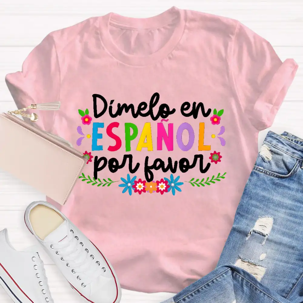 Favor Colorful Flowers Teacher T-Shirt