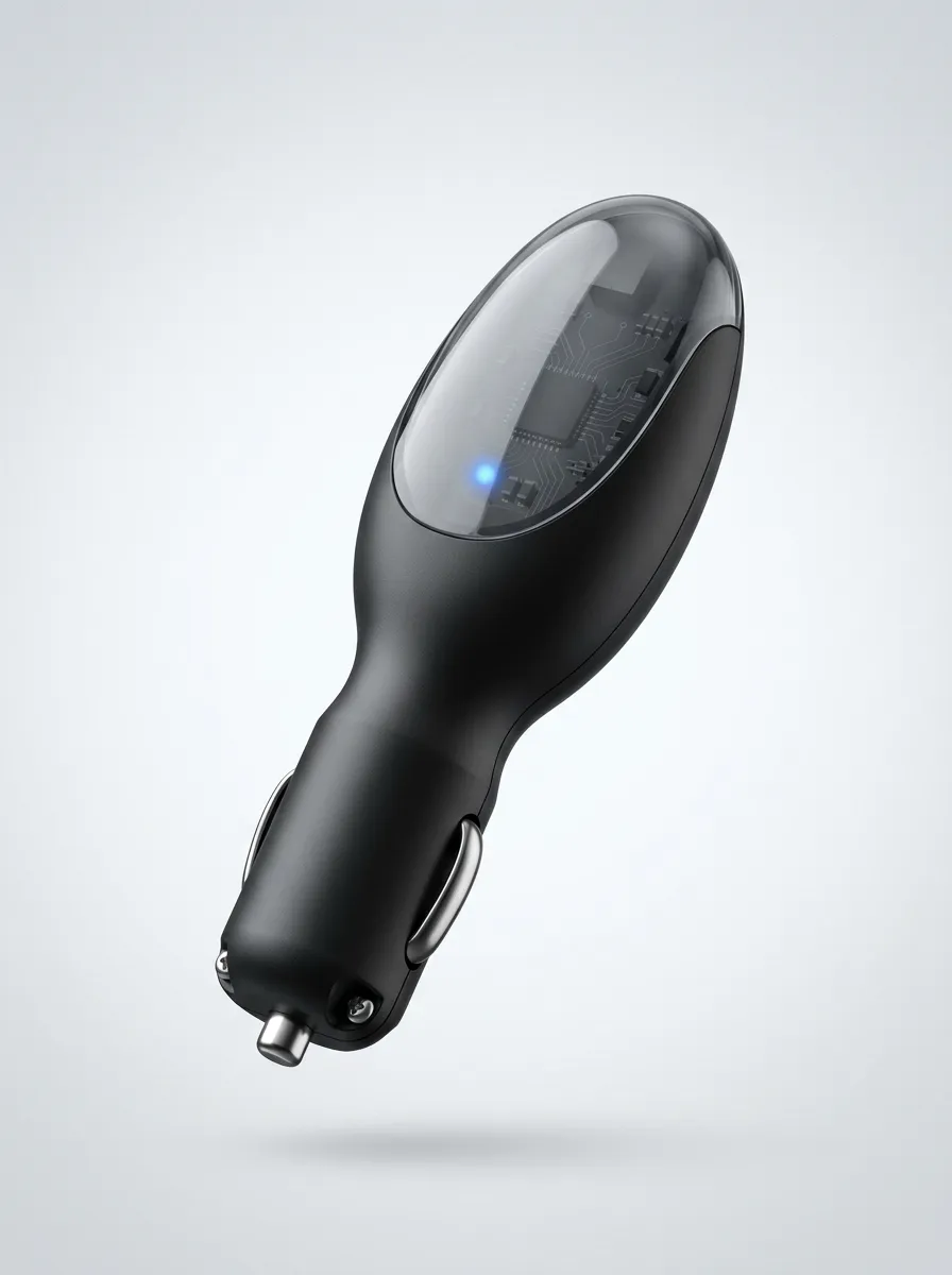 Car Fuel Saver Plug-In Accessory Featuring Circuit Board Graphic Printed Detail
