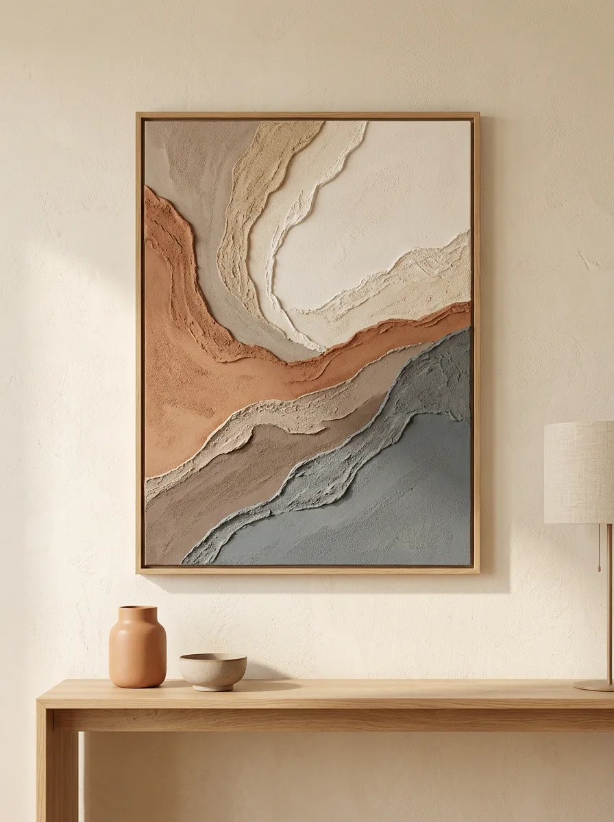 Abstract Minimalist Textured Printed Wall Art