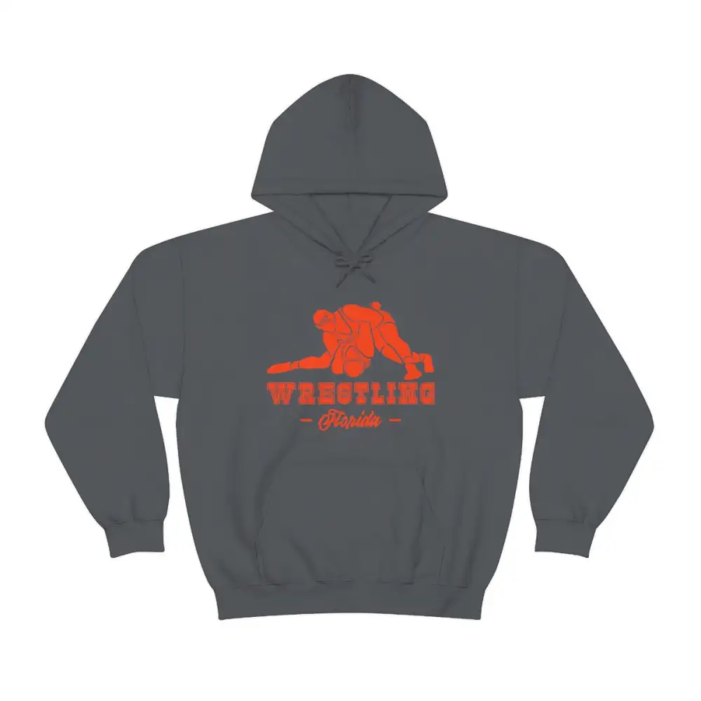 Bold Print Wrestling Graphic Pullover Hoodie