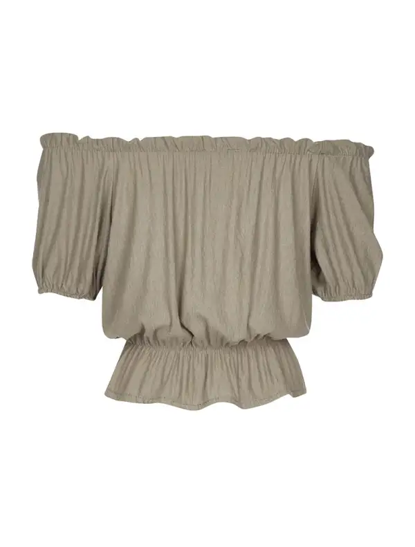 Classic Short Sleeve Solid Blouse