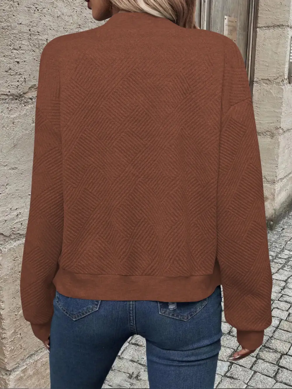 Refined Zip-Up Textured Jacket