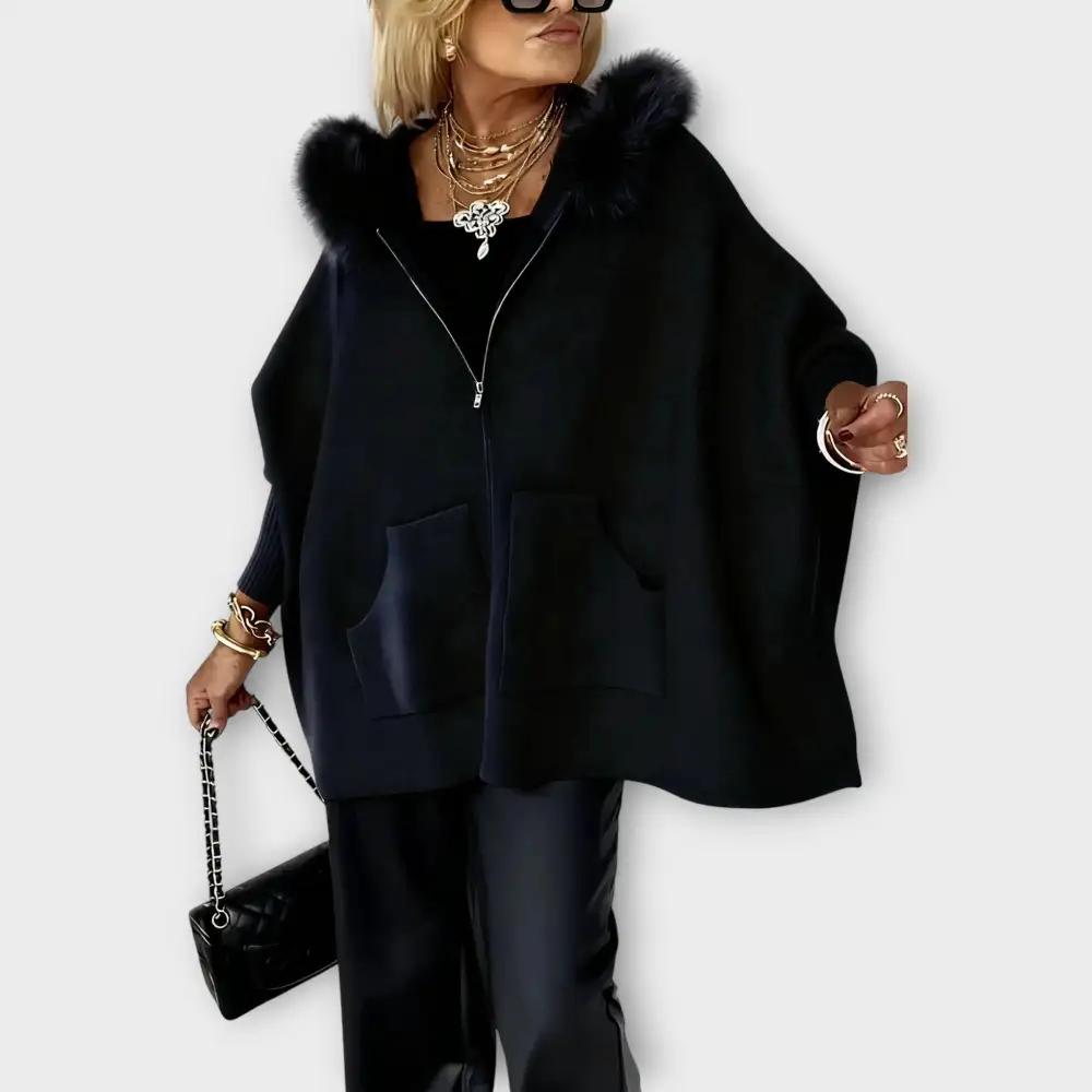 Faux Fur Hooded Coat