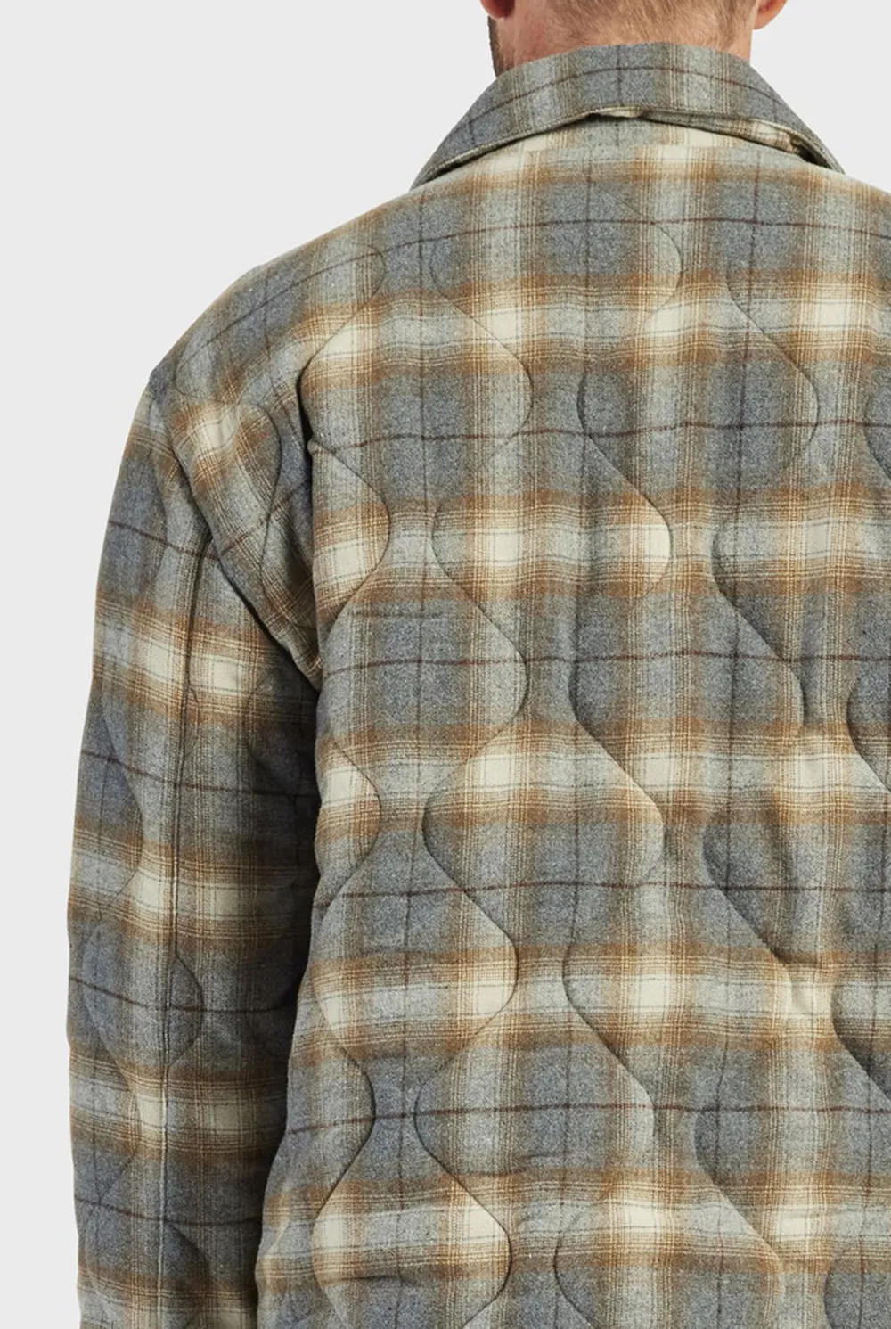 Quilted Plaid Flannel Overshirt Jacket