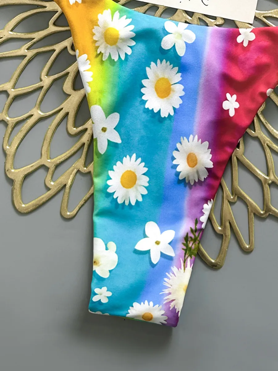 Clara Daisy Print Bikini Two Piece Set
