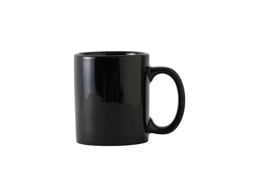 Decorated Curved Handle Mug