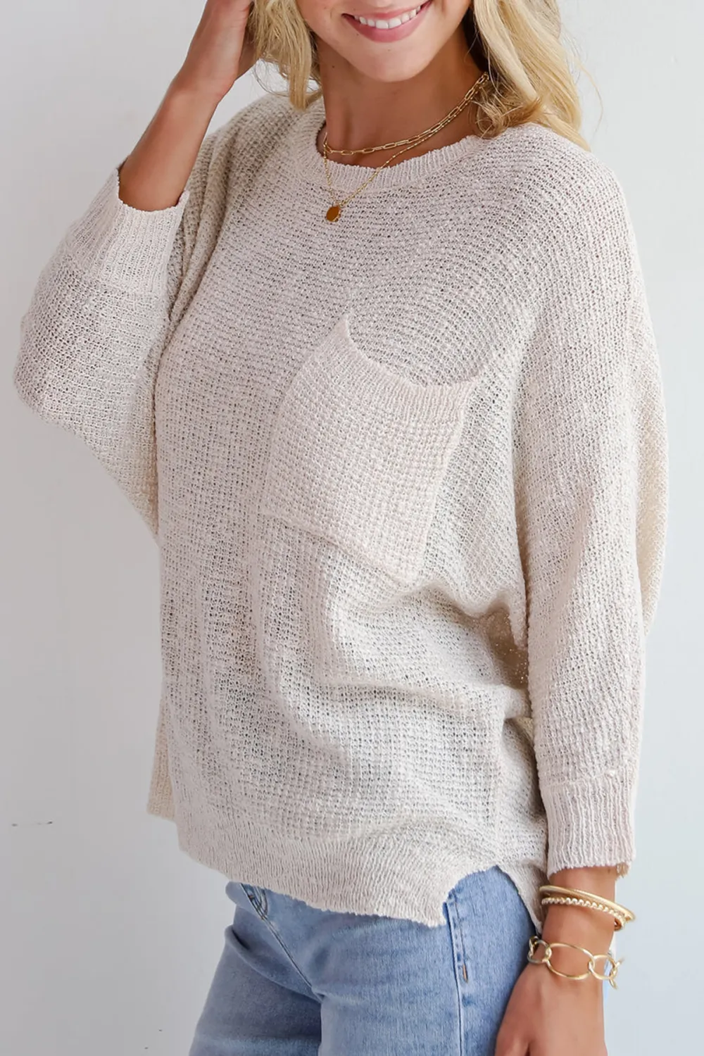 Ivory Lightweight Knit Sweater