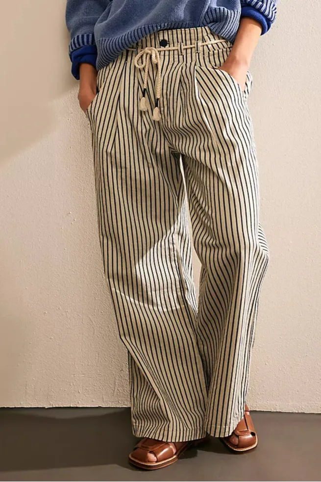 Cinched Pull On Jean Washed Railroad