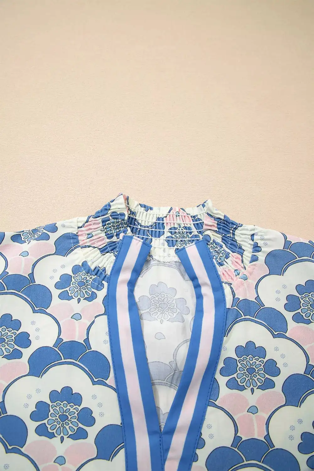 Floral Print Puff Sleeve Blouse