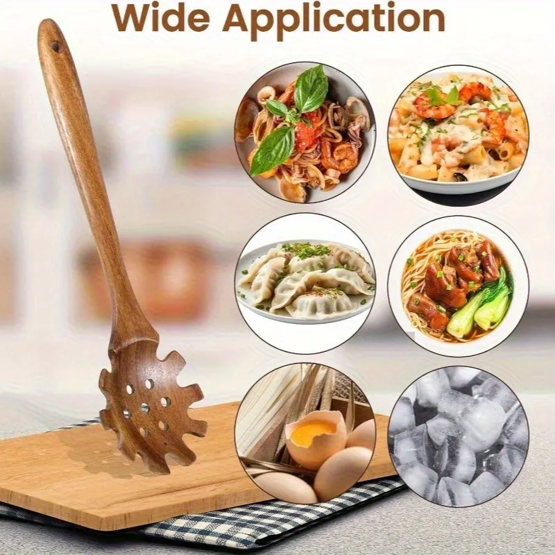 Wooden Multi-Use Slotted Spoon