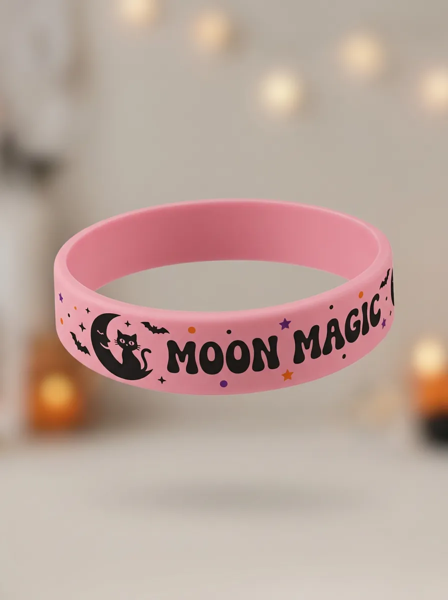 Cat Magic Halloween Graphic Wristband