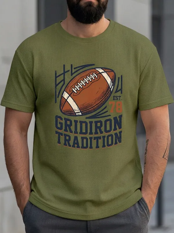 Men's American Football Gridiron Tradition Printed T-Shirt