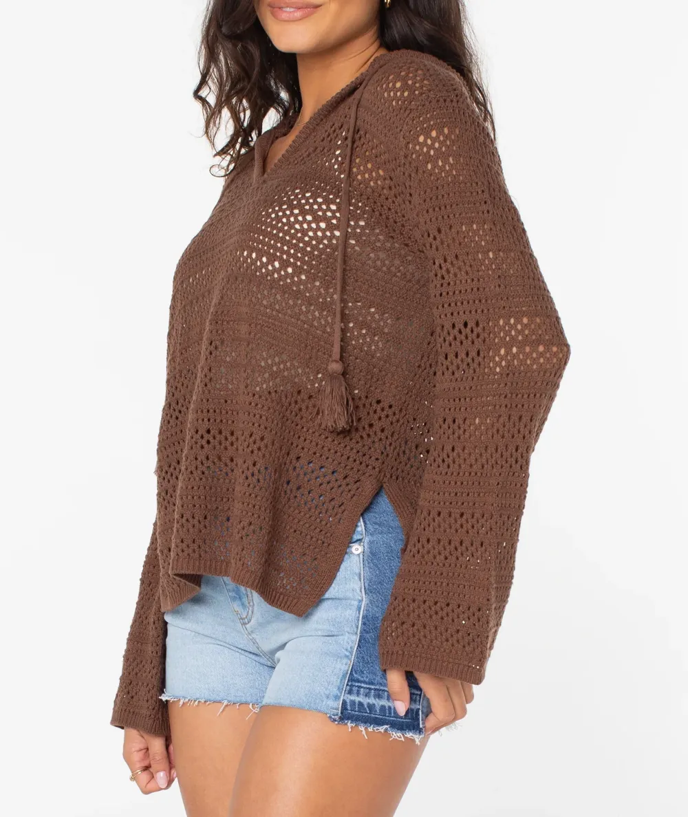Knitted Sweater With Split Hem