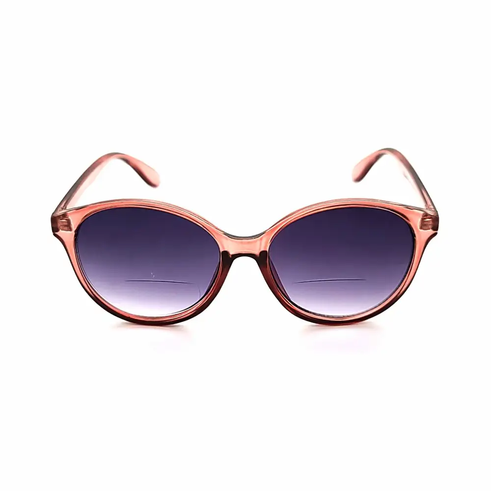 Round Bifocal Smoke-Lens Reading Sunglasses