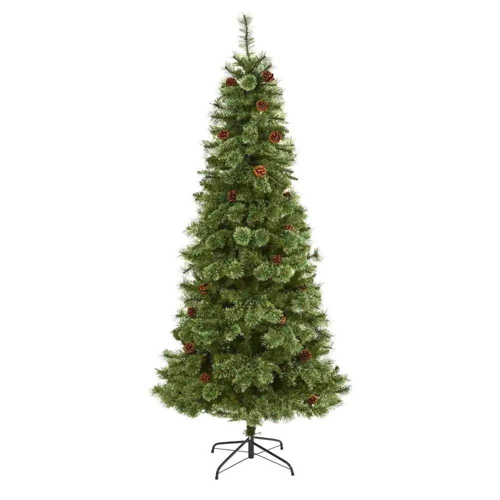Mountain Pine Artificial Christmas Tree with Bendable Branches Decor Display