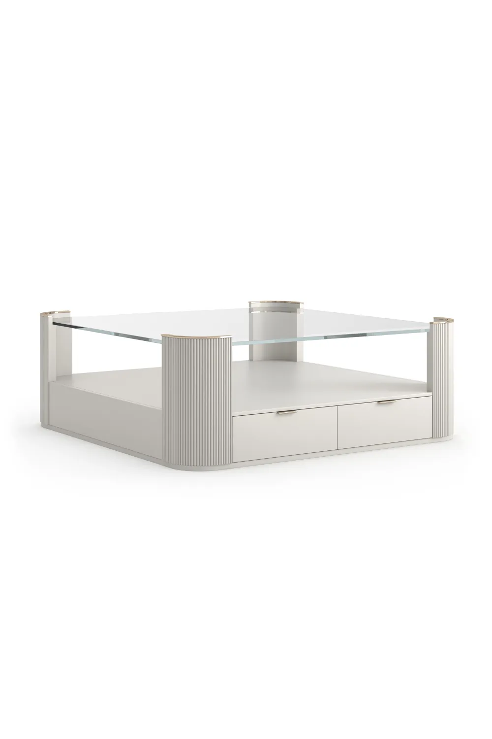 Glass Top Square Coffee Table