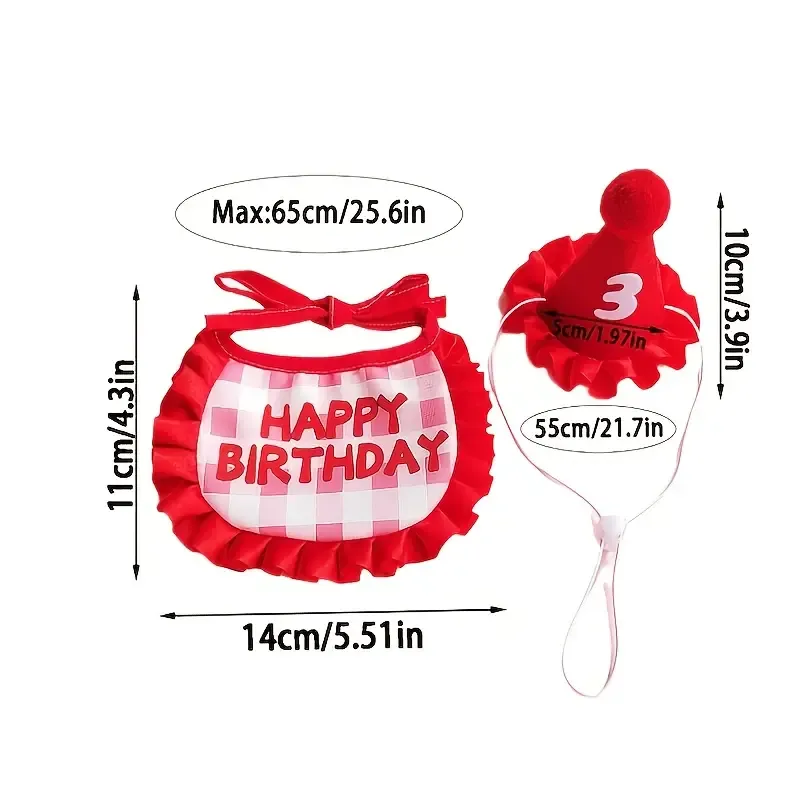 3pcs Pet Birthday Party Set
