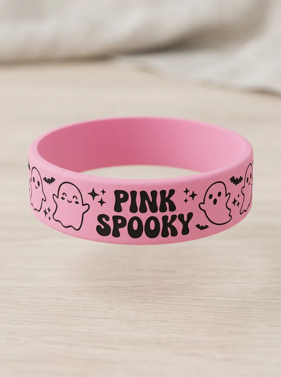 Witchy Ghost Spooky Halloween Graphic Wristband