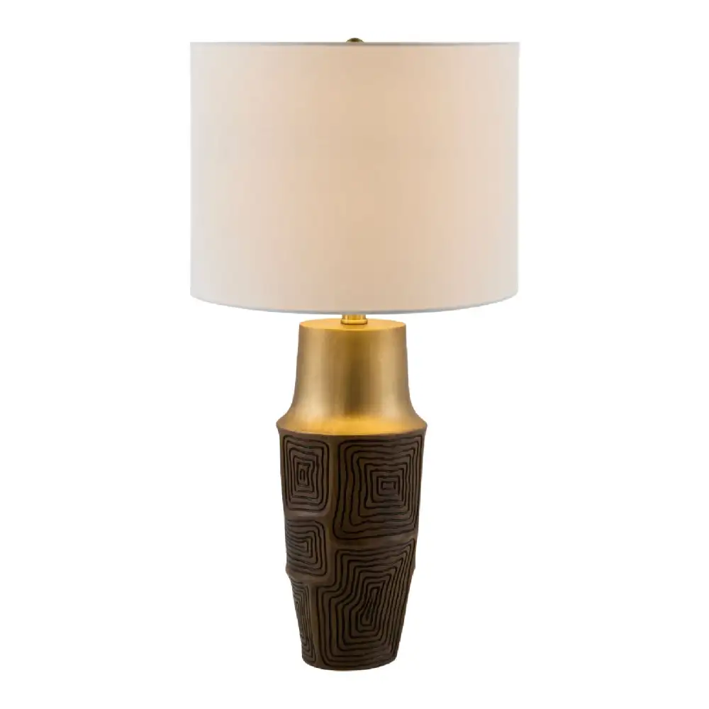 Painted Linen Shade Metal Iron Linen Table Lamp