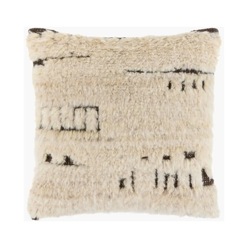 Wool Blend Abstract Down Insert Pillow