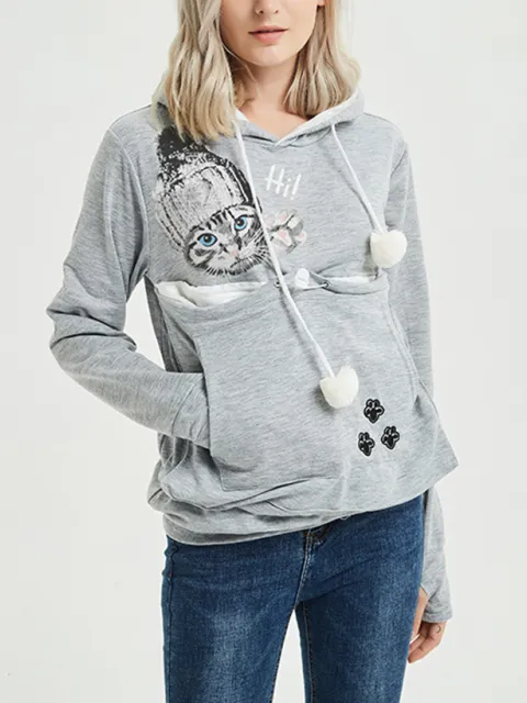 Pocketed Knit Sweatshirt