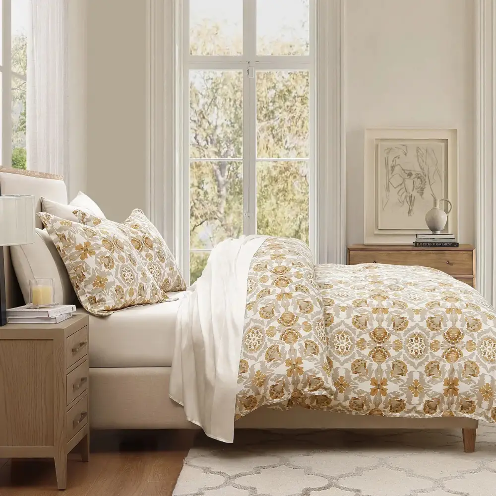 Stonewashed Floral Bedding Set