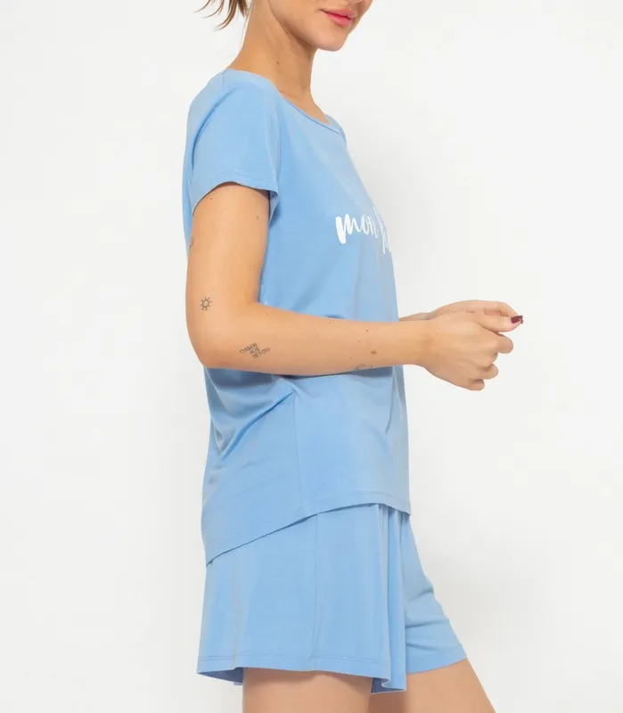 Light Blue Print Shirt