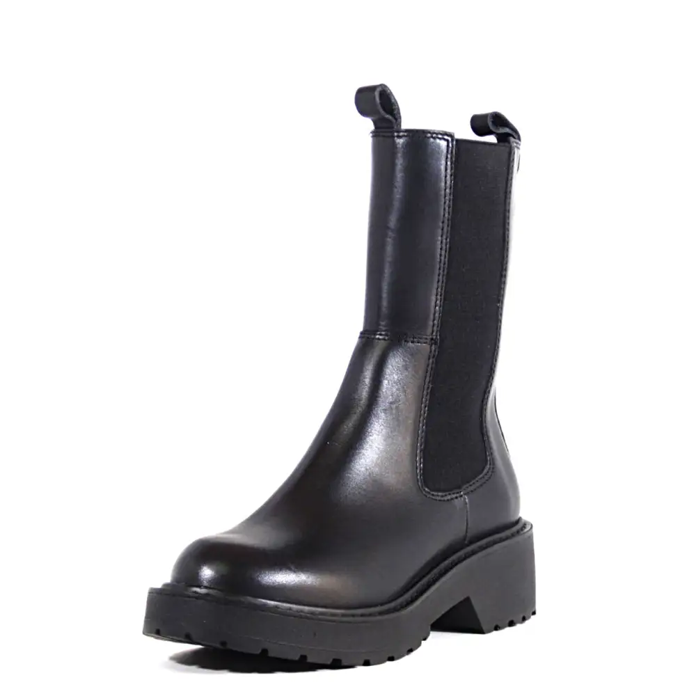 Patent Leather Slip On Ankle Boots