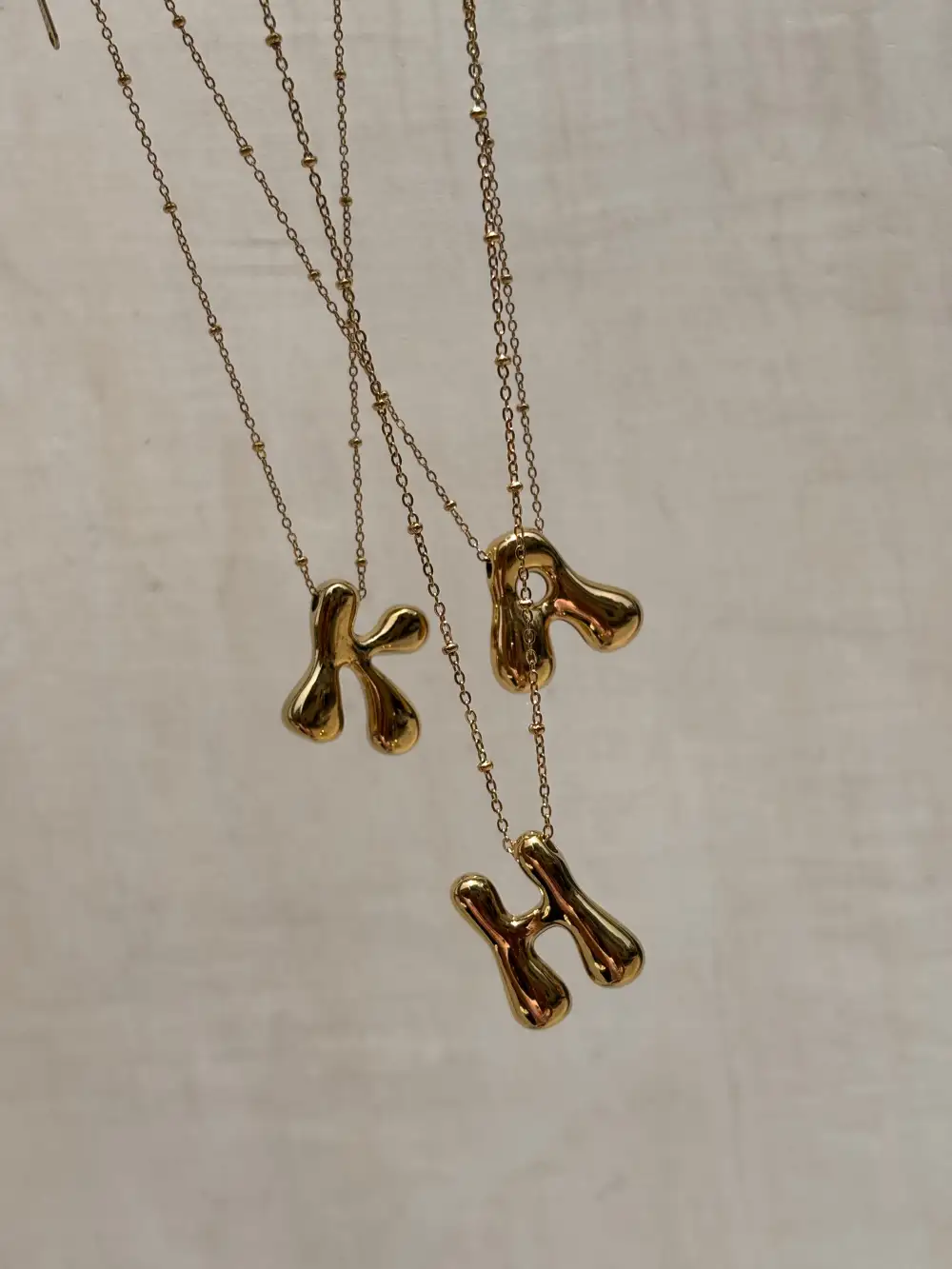 Bubble Initial Necklace