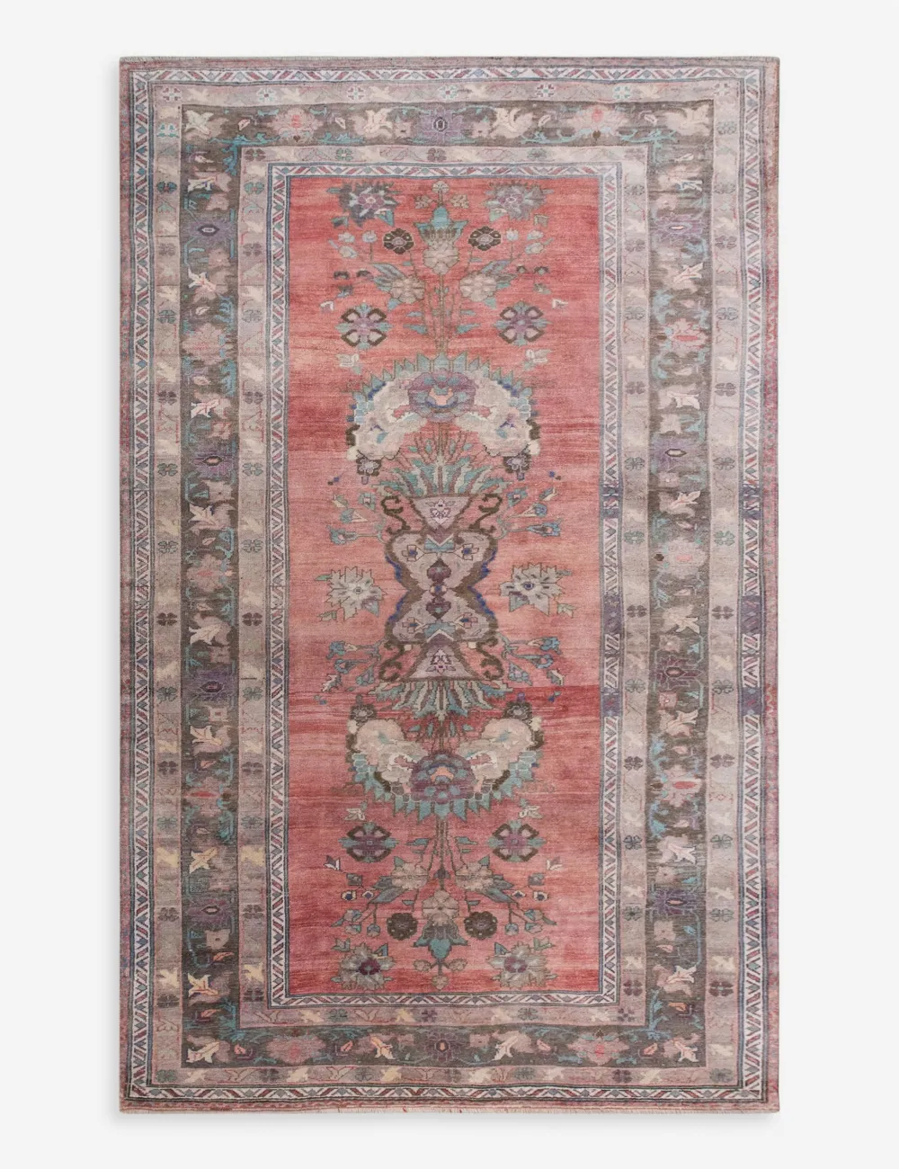 Performance Turkish Inspired Hand Knotted Wool Area Rug