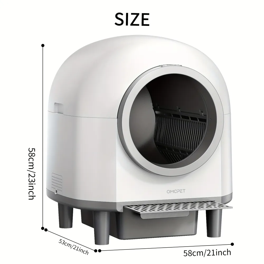 Smart Automatic Cat Litter Box with App Control, Cat Essential for Hands-Free Litter Management