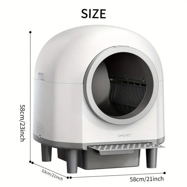 Smart Automatic Cat Litter Box with App Control, Cat Essential for Hands-Free Litter Management