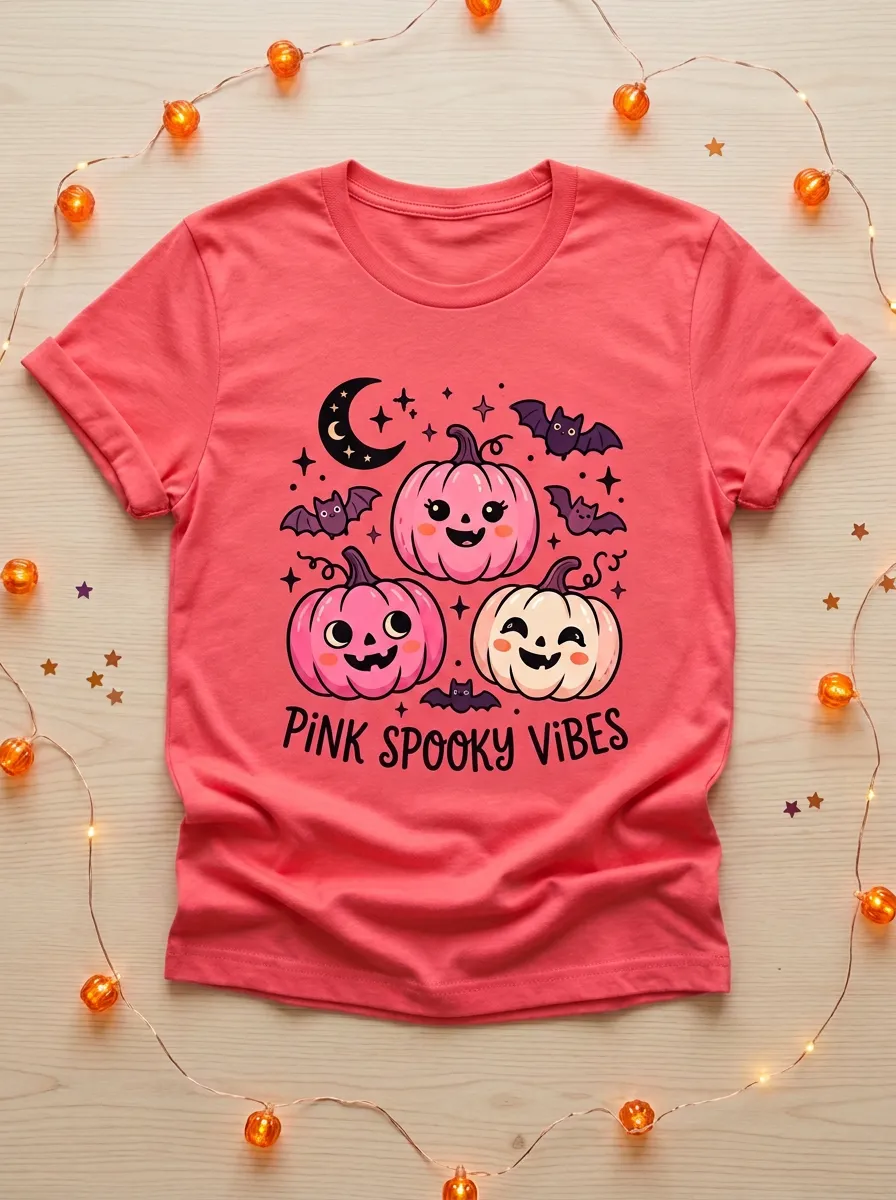 Pumpkin Spooky Halloween Graphic T-Shirt